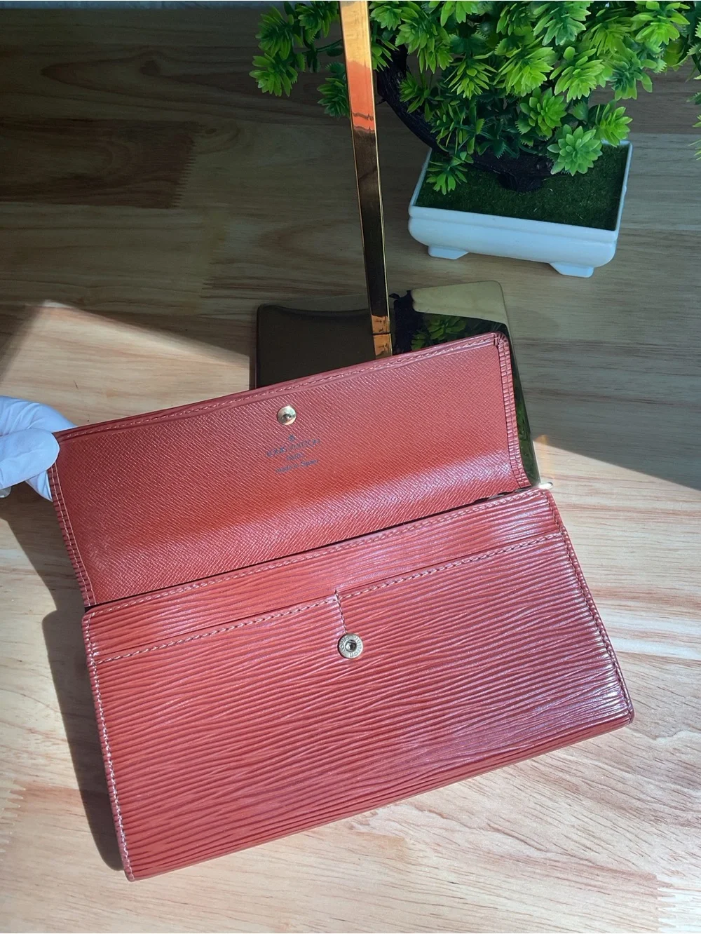 ✅LV BUNDLE DEAL Leather BAG in Burnt Orange with Matching Wallet AUTHENTIC